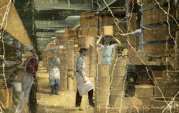 Loading kiln, Homer Laughlin China co., Newell, West Virginia