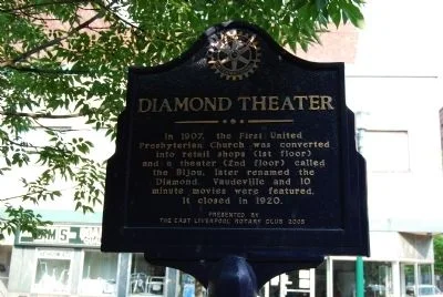 Diamond Theater historical marker, photographed July 3, 2011
