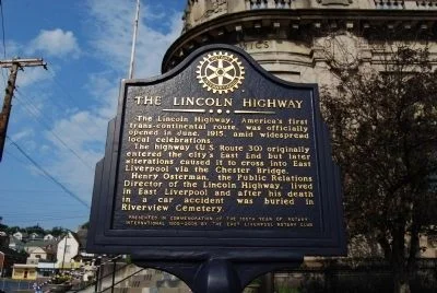 Lincoln Highway historical marker, photographed July 3, 2011