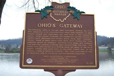 Ohio’s Gateway historical marker, photographed November 20, 2011
