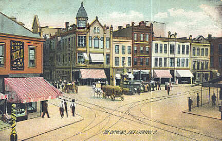The Diamond — colored postcard — East Liverpool