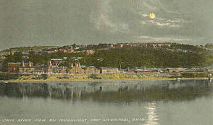 East Liverpool river view by moonlight — East Liverpool