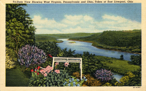 Tri-State view showing West Virginia, Pennsylvania and Ohio, taken at East Liverpool, Ohio