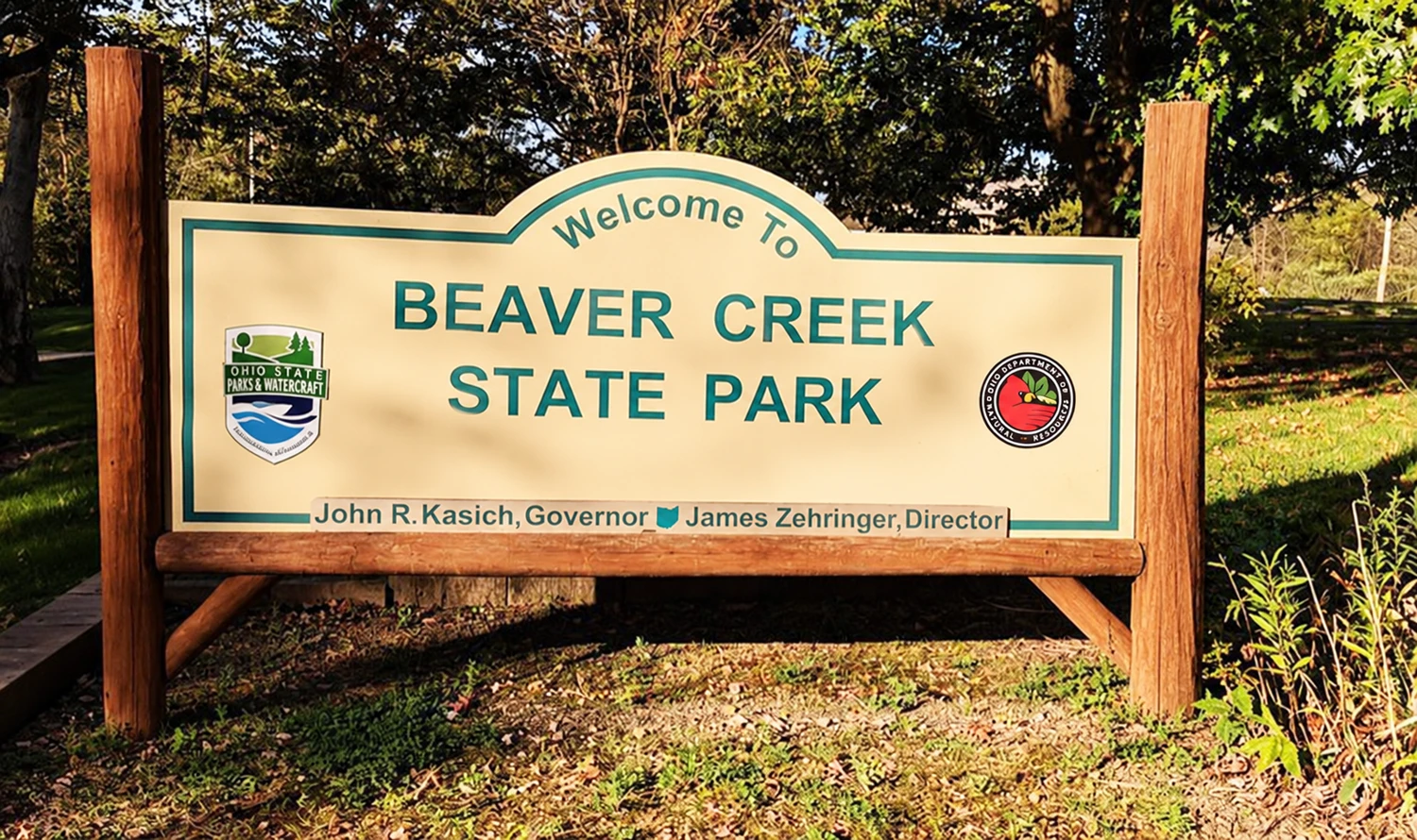 Entrance sign at Beaver Creek State Park