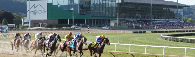 Thoroughbred racing at Mountaineer; capture date unknown