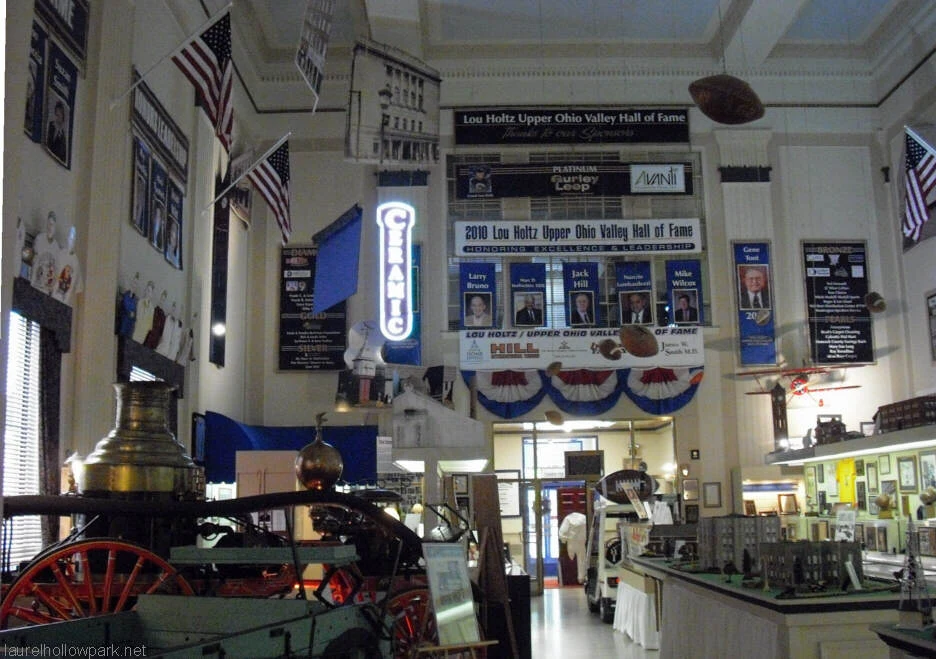 Upper Ohio Valley Museum interior; capture date unknown. Laurel Hollow Park watermark retained.